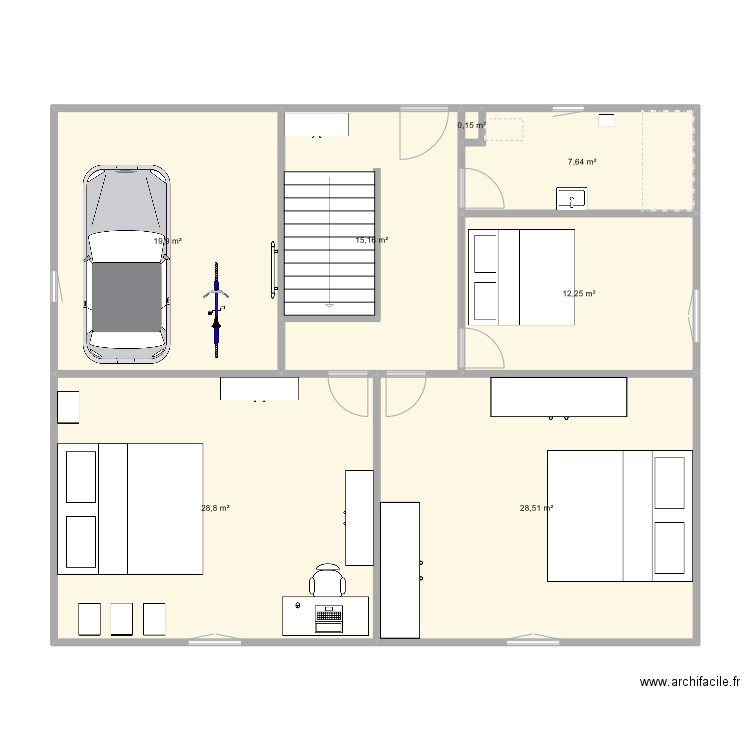 maison onnion. Plan de 7 pièces et 112 m2