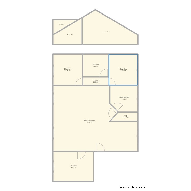 bassignot. Plan de 11 pièces et 118 m2