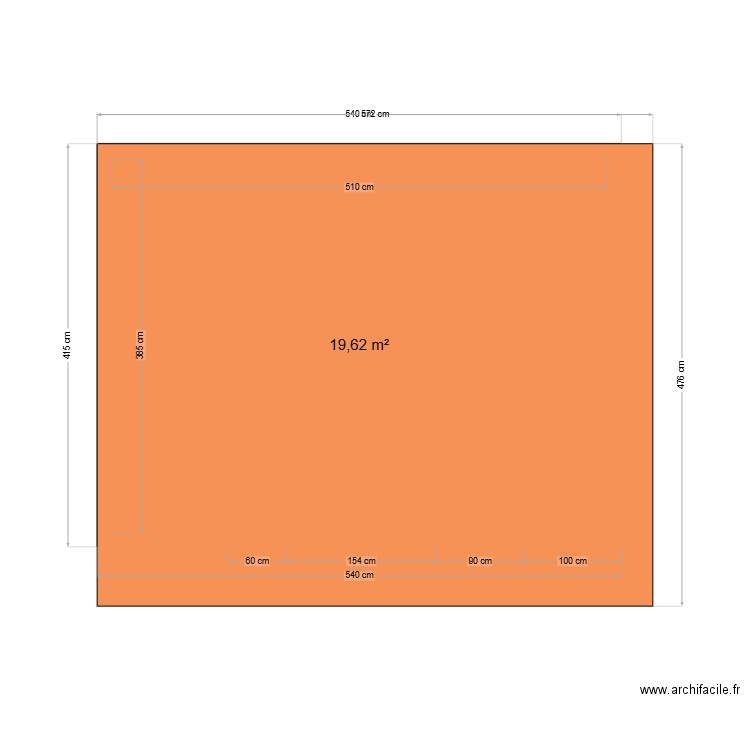 abri jardin. Plan de 1 pièce et 20 m2