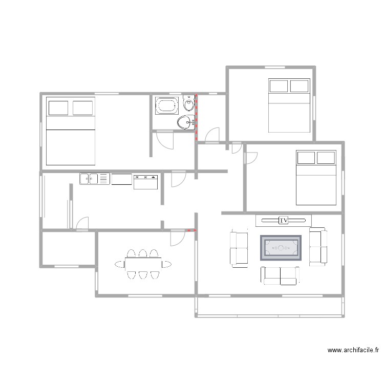 AOplan. Plan de 6 pièces et 31 m2