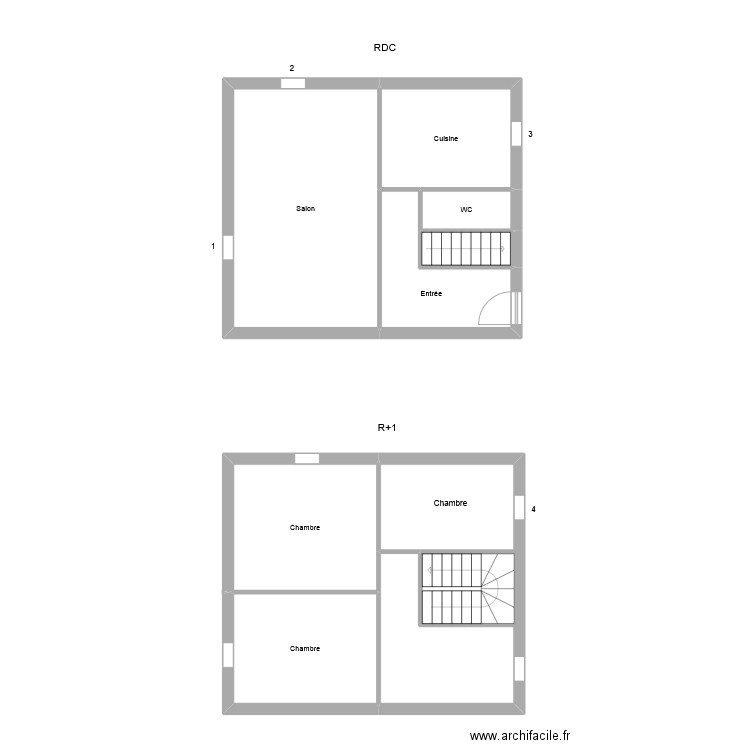 COUDERT Maurice. Plan de 8 pièces et 77 m2