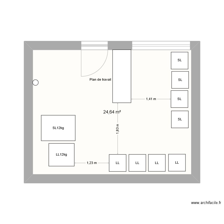 Buanderie 2. Plan de 1 pièce et 25 m2