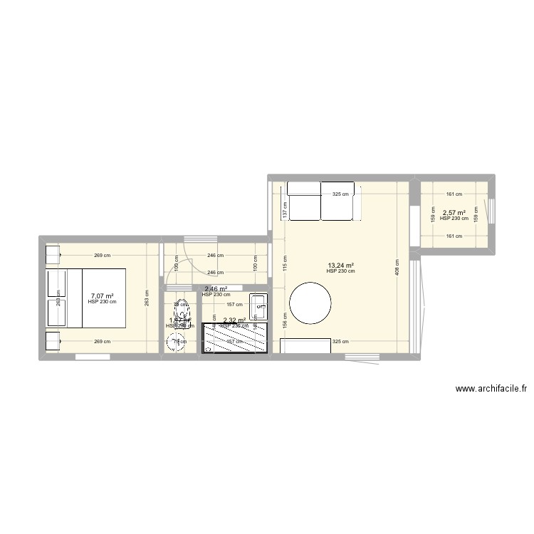 PORNIC. Plan de 6 pièces et 29 m2