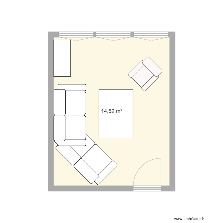 HOSHINO M.. Plan de 1 pièce et 15 m2