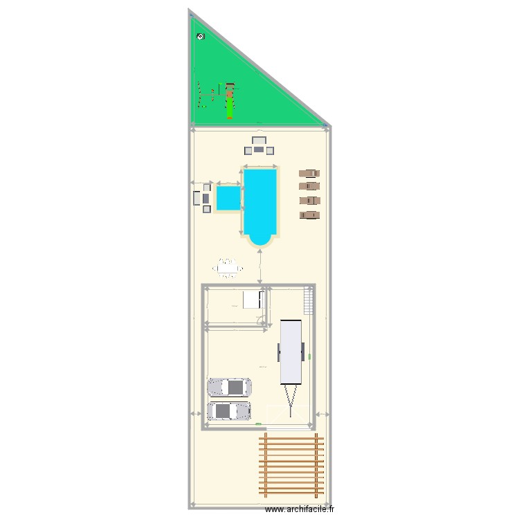 Sinfat. Plan de 4 pièces et 641 m2