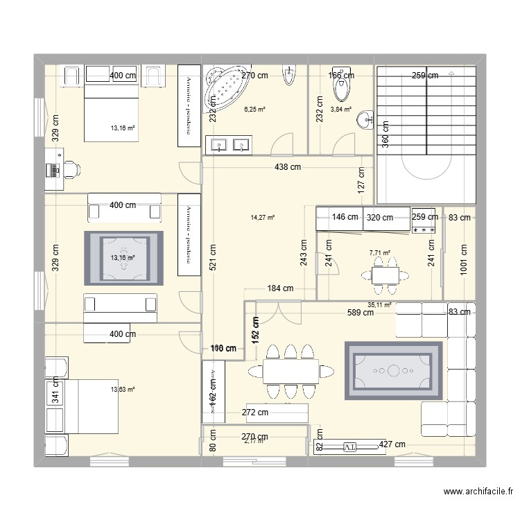 PLAN 2. Plan de 9 pièces et 109 m2