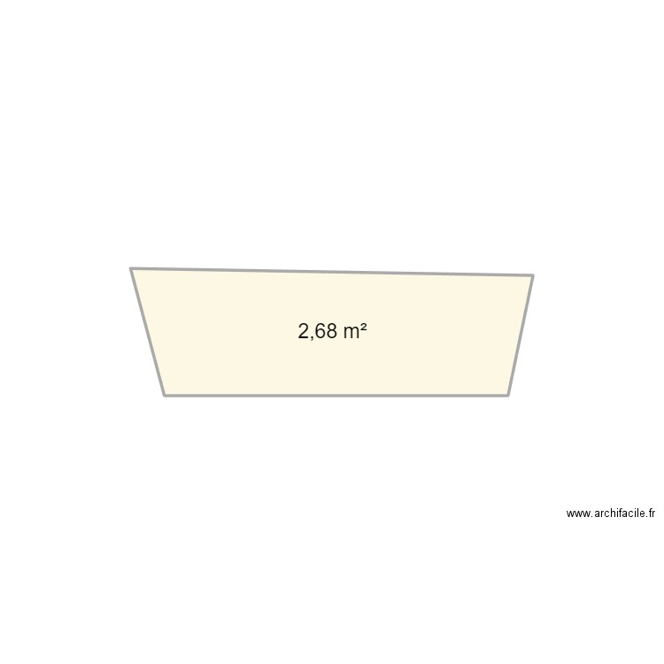 plo. Plan de 1 pièce et 3 m2