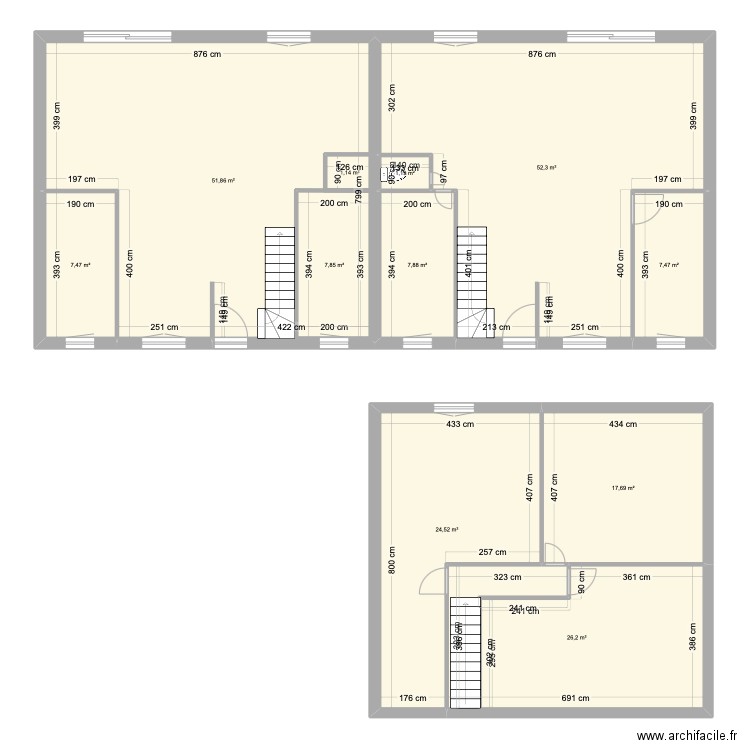 maison. Plan de 11 pièces et 216 m2