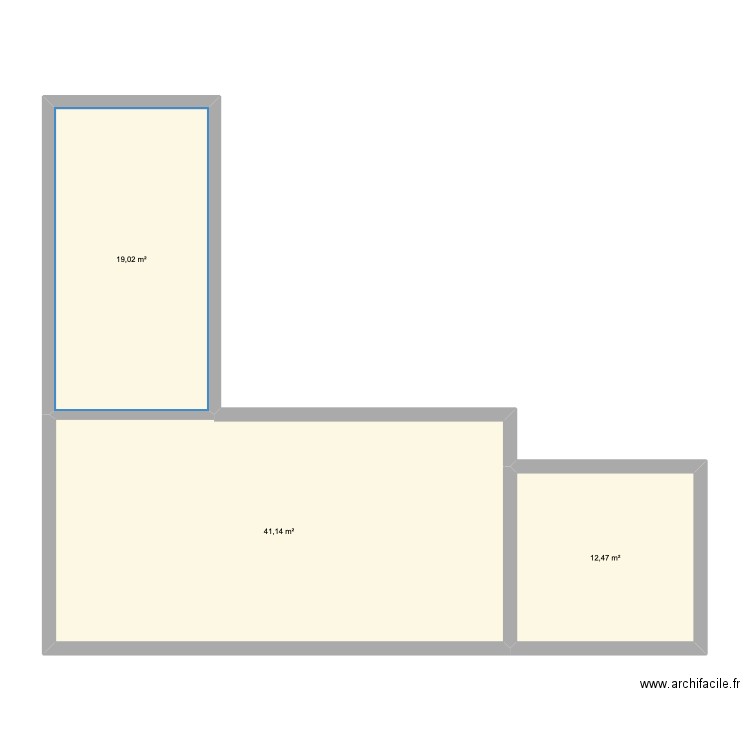 test1. Plan de 3 pièces et 73 m2