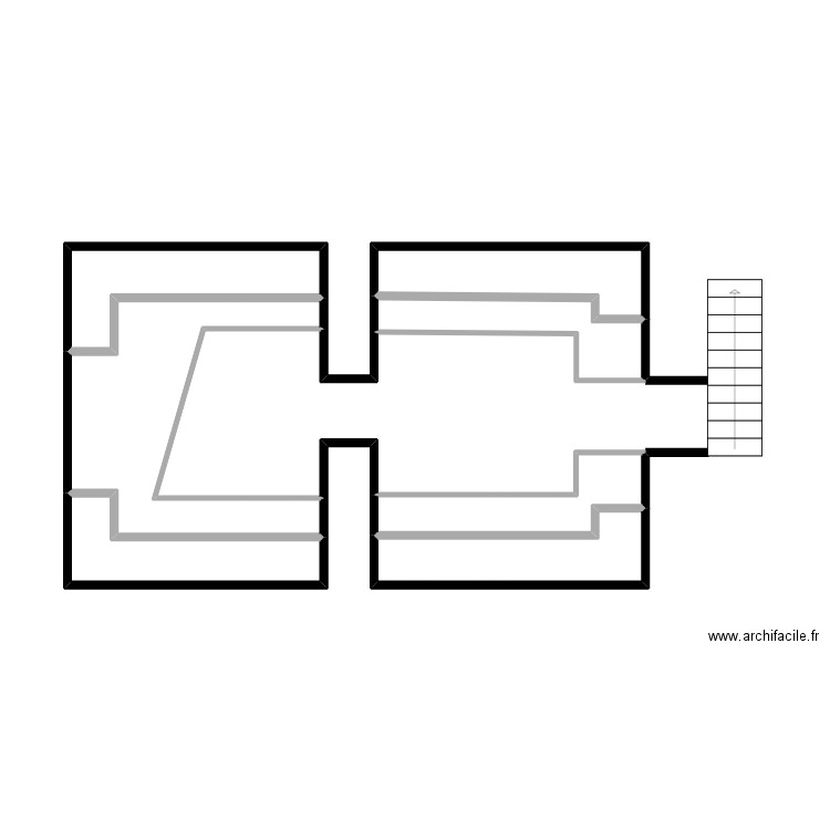 morangis_mediatheque. Plan de 7 pièces et 22 m2