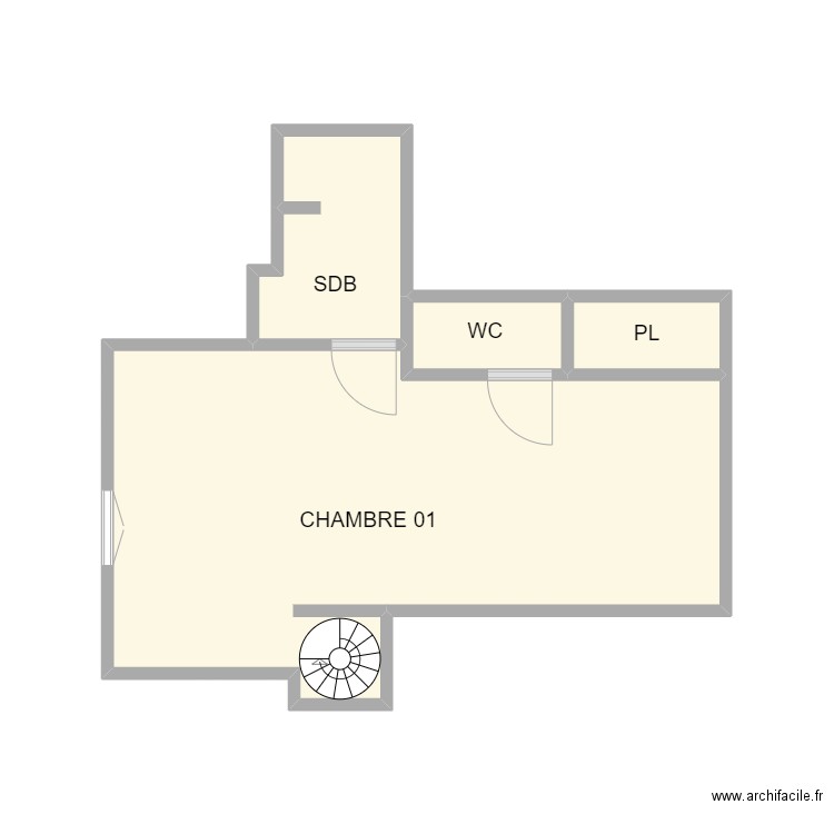 ETAGE NIMES APPARTEMENT. Plan de 4 pièces et 18 m2