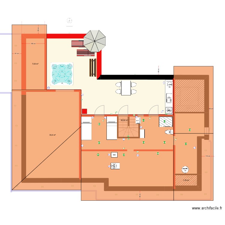 R+2 2024 12 08. Plan de 24 pièces et 432 m2