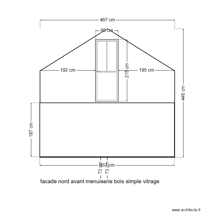 facade nord avant 10. Plan de 0 pièce et 0 m2