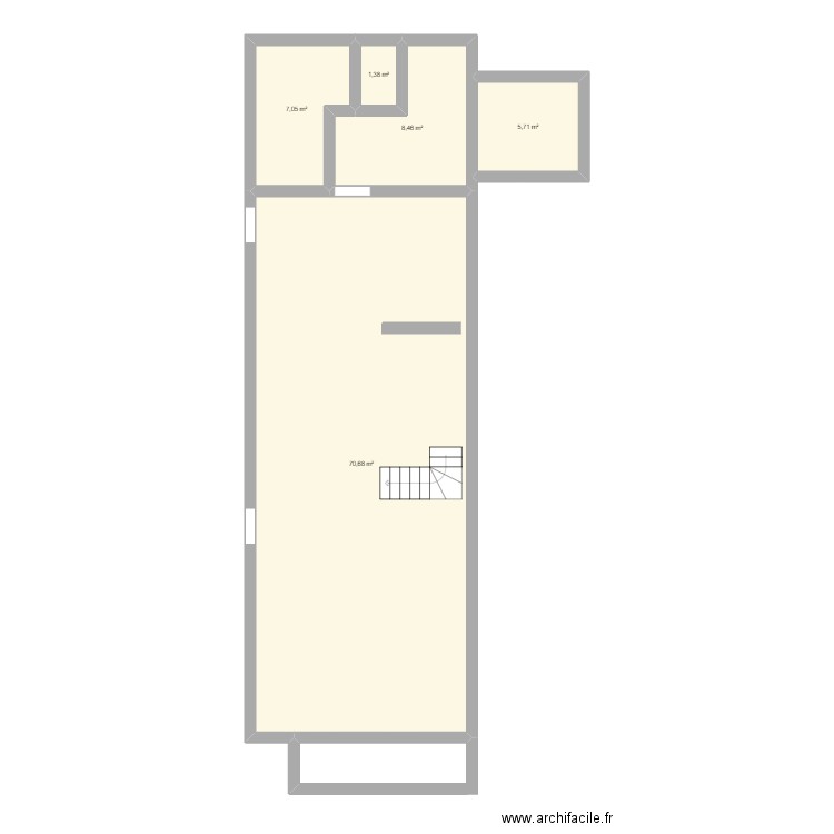 cloix lasseube. Plan de 5 pièces et 93 m2