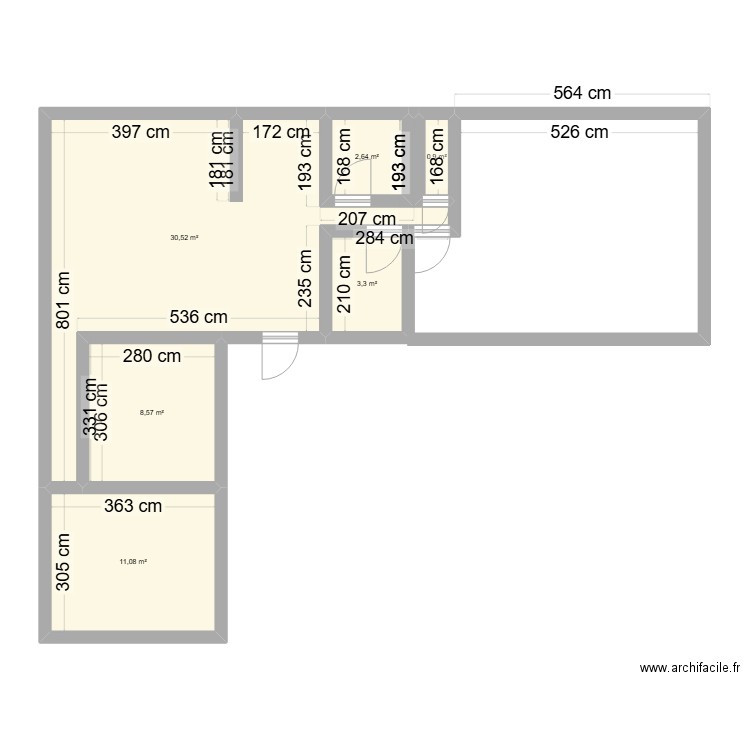 santa Home. Plan de 6 pièces et 57 m2