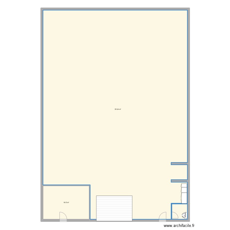 local cercié. Plan de 2 pièces et 371 m2