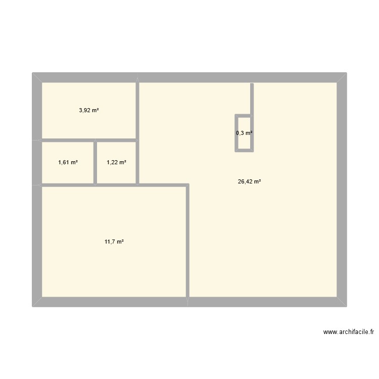 ile_aux_moines. Plan de 6 pièces et 46 m2