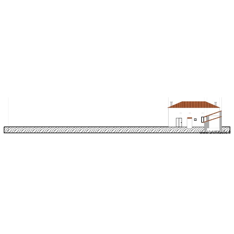 coupe initial. Plan de 0 pièce et 0 m2