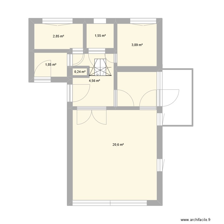 maison waremmeµ. Plan de 7 pièces et 36 m2