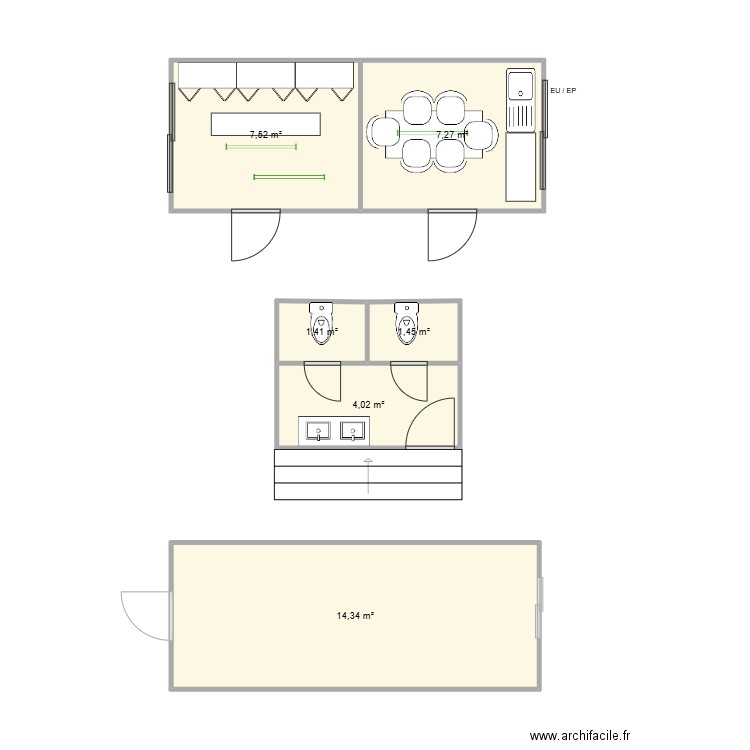 EIFFAGE AQUA VERT FRANCHEVILLE. Plan de 6 pièces et 36 m2