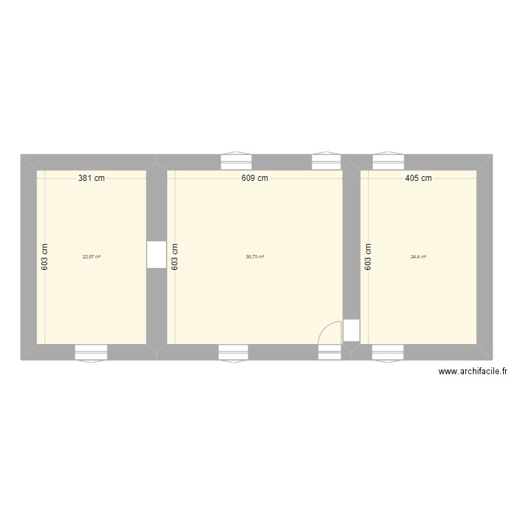 Maison Luant Enzo . Plan de 3 pièces et 84 m2