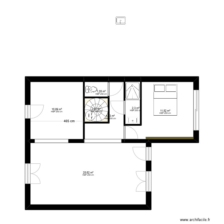 canet 2. Plan de 7 pièces et 58 m2