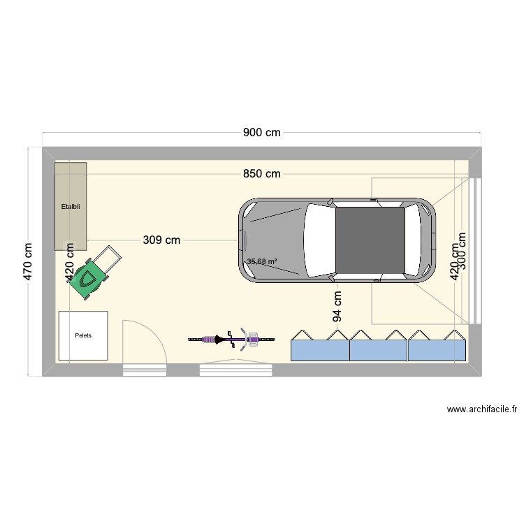 Garage Achicourt. Plan de 1 pièce et 36 m2