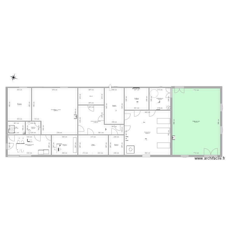 ESSAIS LABOV2. Plan de 15 pièces et 306 m2