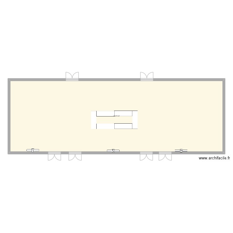 market place. Plan de 1 pièce et 183 m2