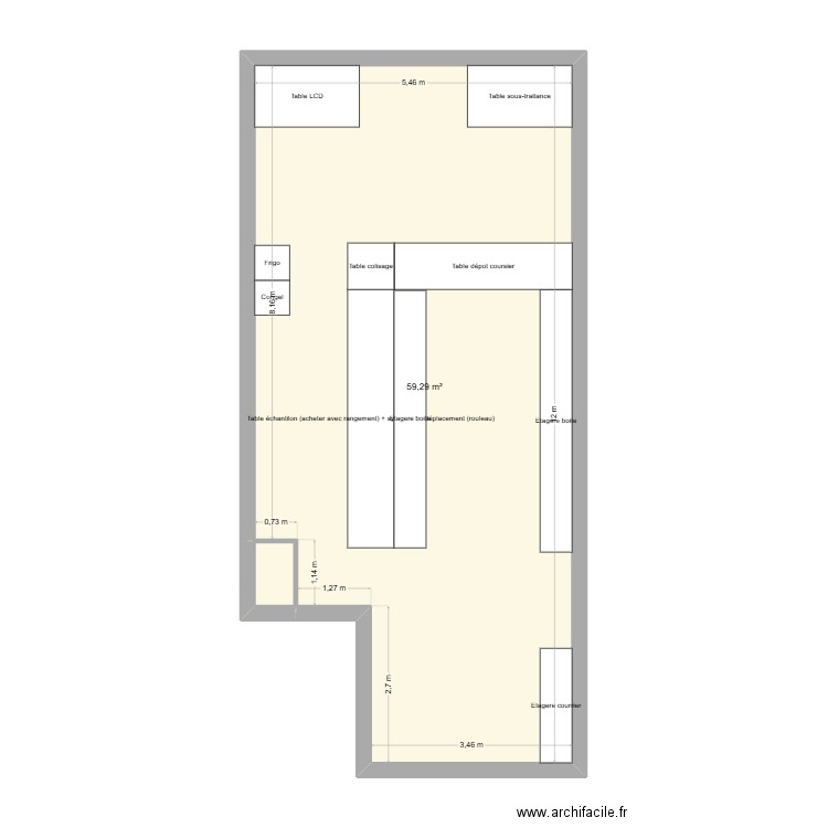 PCR. Plan de 4 pièces et 200 m2