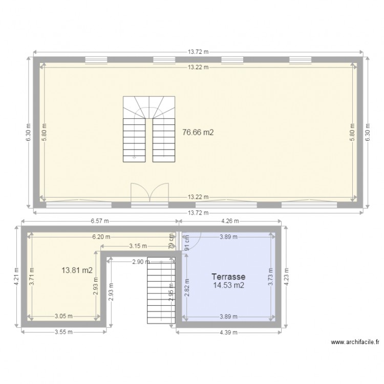 abbaye étages. Plan de 0 pièce et 0 m2