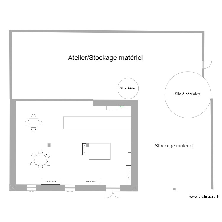 plan hangar apres travaux 1. Plan de 0 pièce et 0 m2