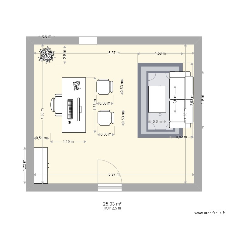 bureau ff. Plan de 0 pièce et 0 m2