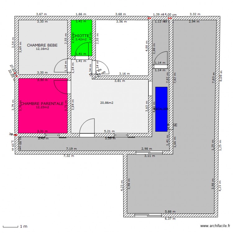 ETAGE Maison Passy. Plan de 0 pièce et 0 m2