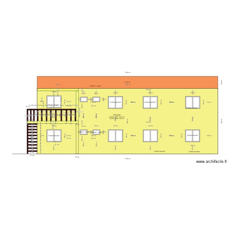 DOMINIQUE FACADE ARRIERE. Plan de 0 pièce et 0 m2