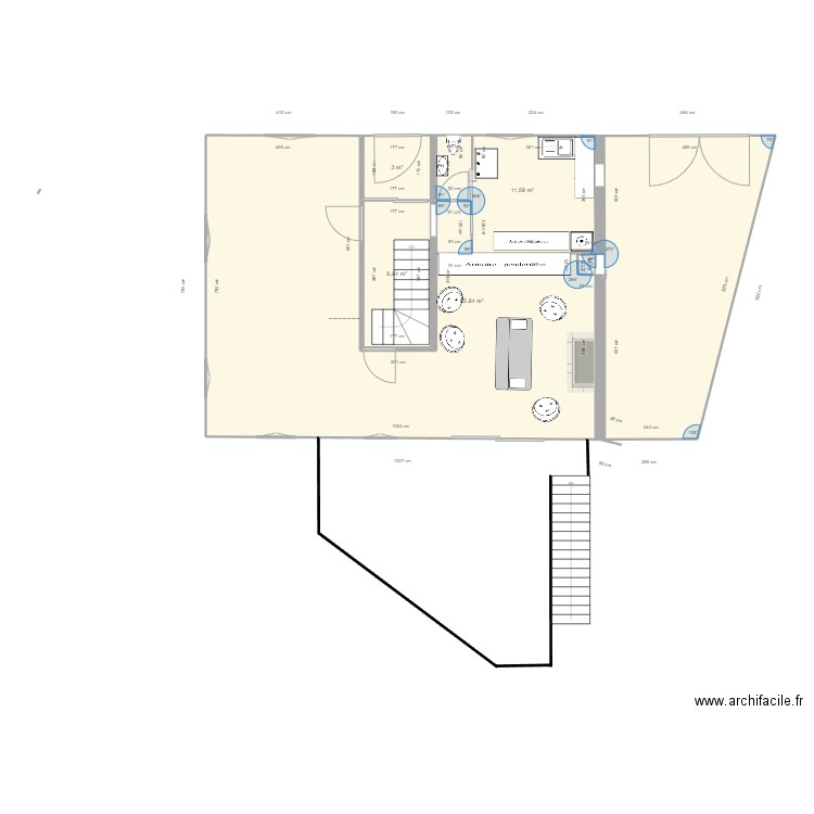 intérieur RCH ST ARCONS Octobre 2023. Plan de 4 pièces et 107 m2