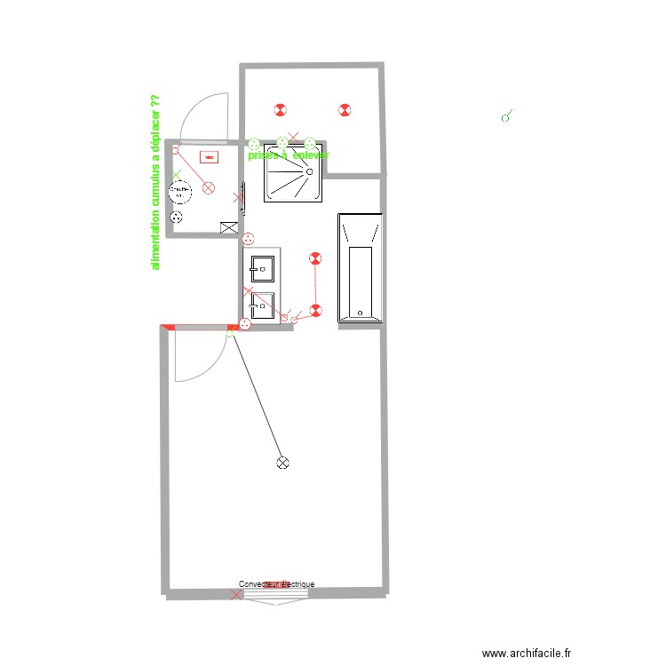 Sate jalle -1er etage- SDB. Plan de 0 pièce et 0 m2