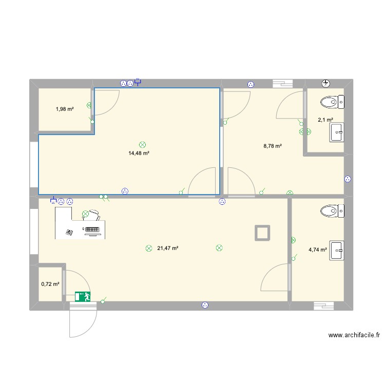 Elec Cab'. Plan de 0 pièce et 0 m2