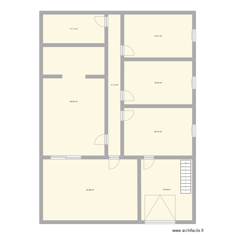 plan bled 1. Plan de 8 pièces et 176 m2