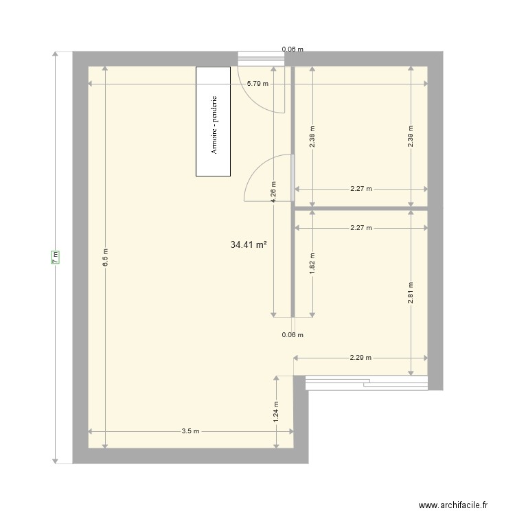 Appartement maman. Plan de 0 pièce et 0 m2