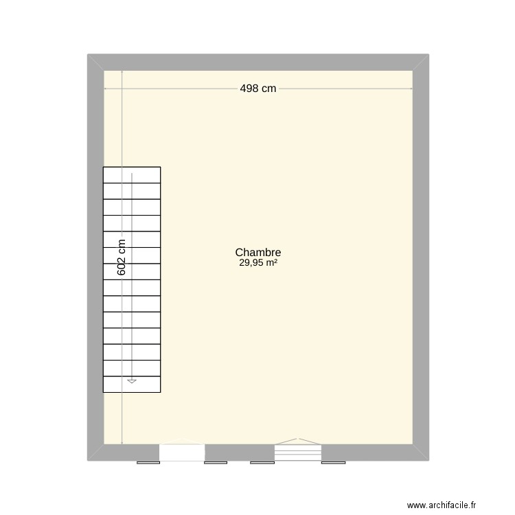 Chambre Bayon. Plan de 1 pièce et 30 m2