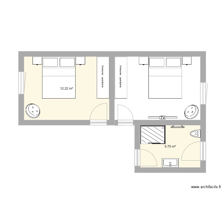 1er etage. Plan de 0 pièce et 0 m2