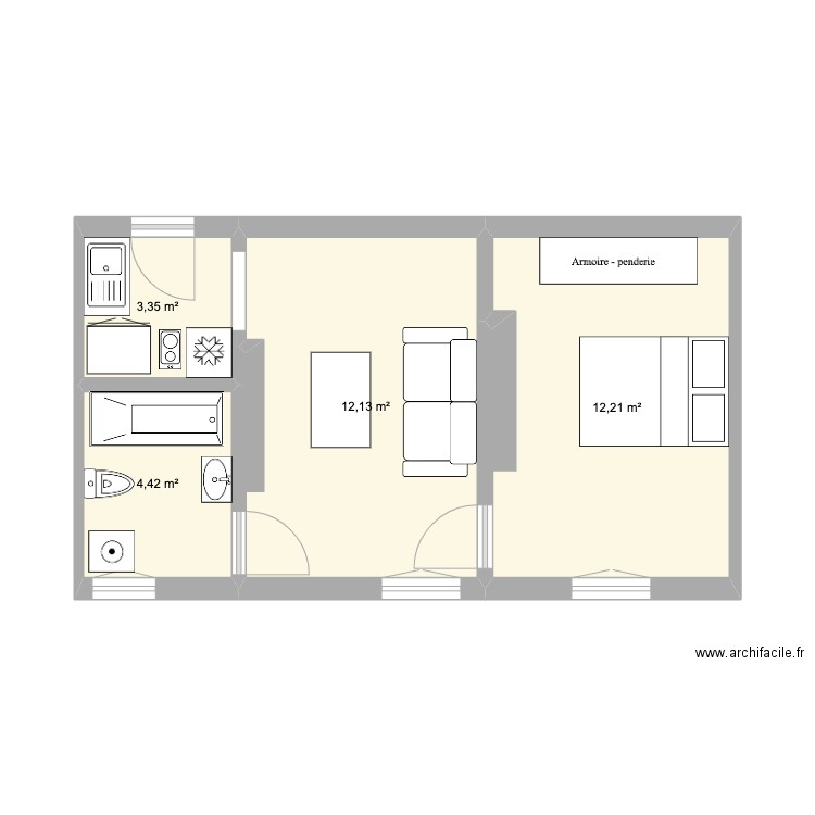 Plan appart. Plan de 0 pièce et 0 m2