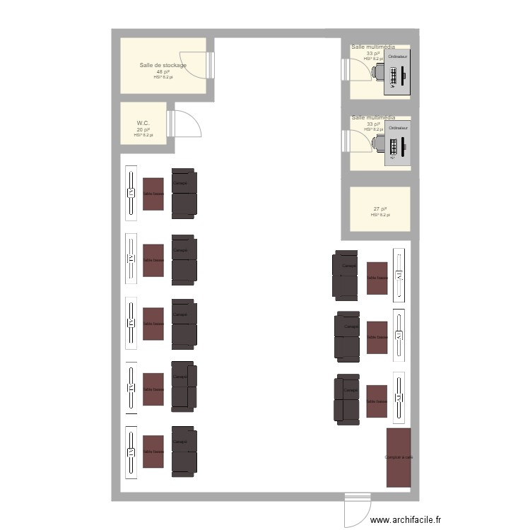 plan de mon commerce - Plan dessiné par Wolly