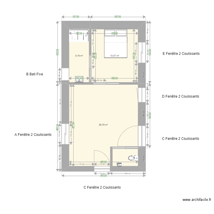 Lhotte agencement. Plan de 0 pièce et 0 m2