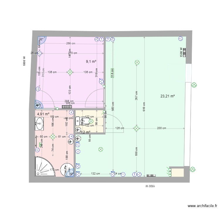 magasin 11 COMMERCE. Plan de 5 pièces et 39 m2