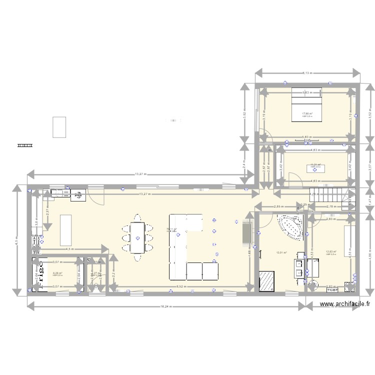 Maison f2. Plan de 0 pièce et 0 m2