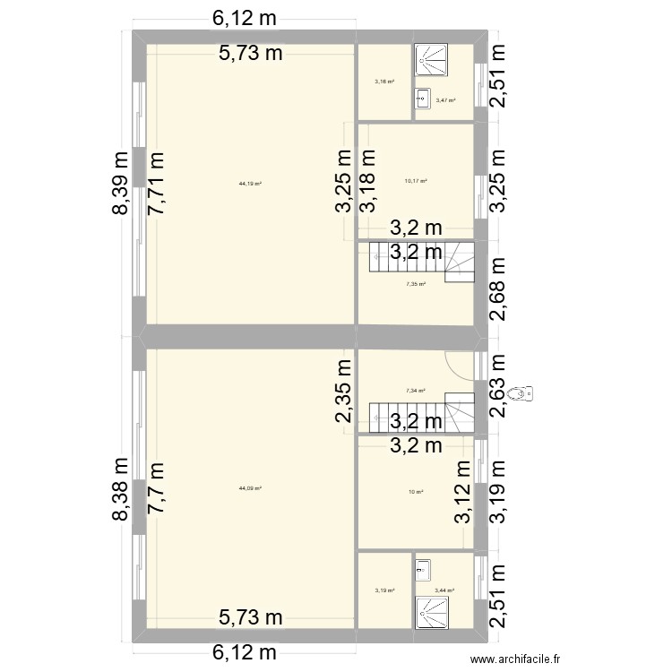 pham. Plan de 31 pièces et 269 m2