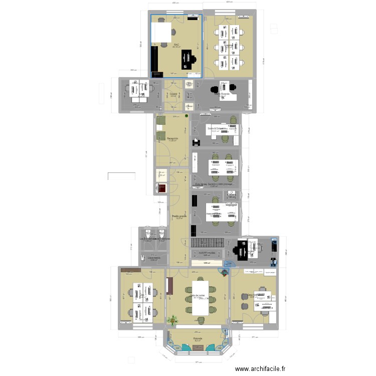 Diag484Prop2025. Plan de 27 pièces et 209 m2