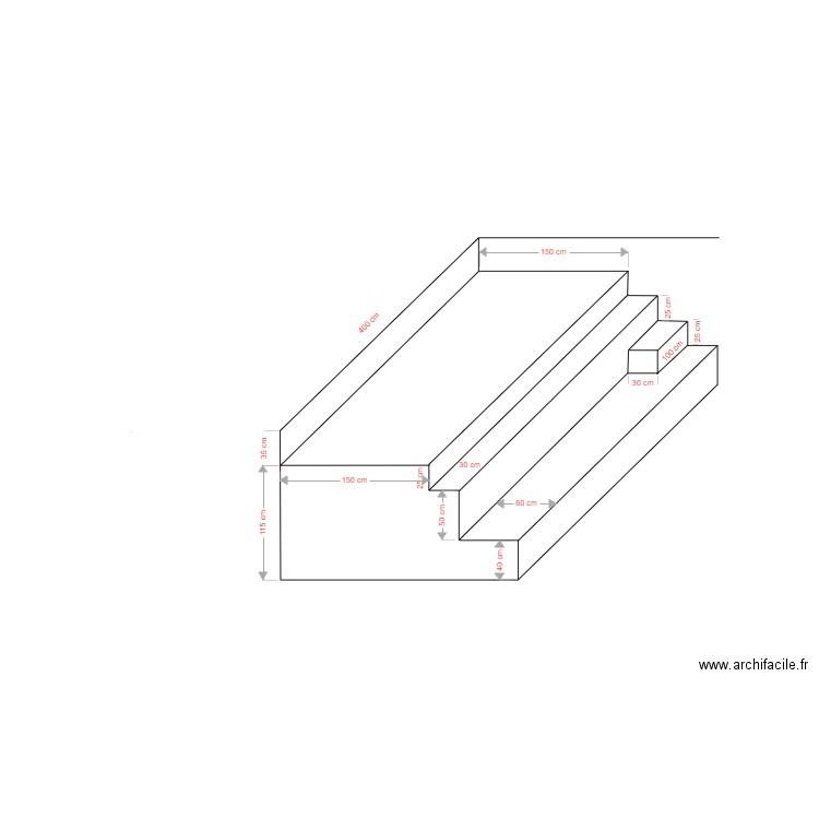 2 plages A 3D. Plan de 0 pièce et 0 m2